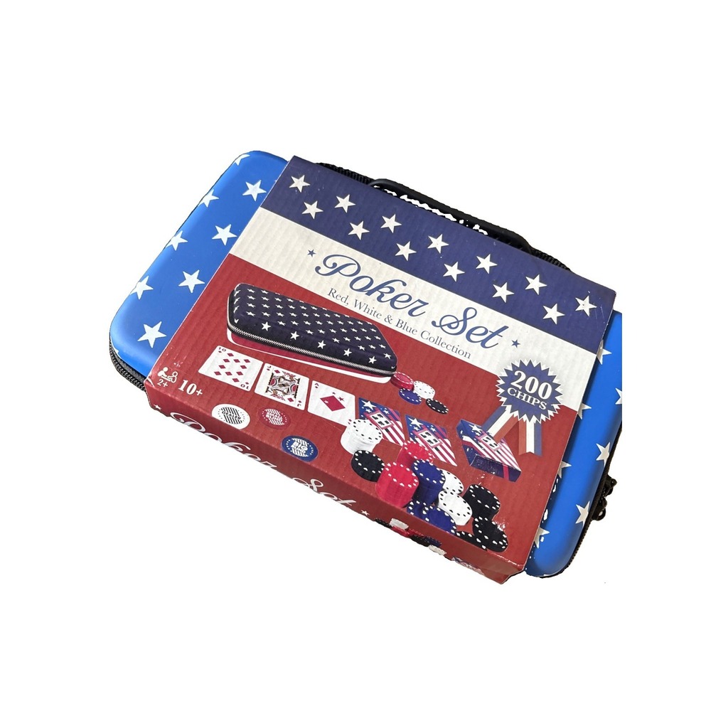Spin Master Poker Set Red, White and Blue Collection 200 Chips